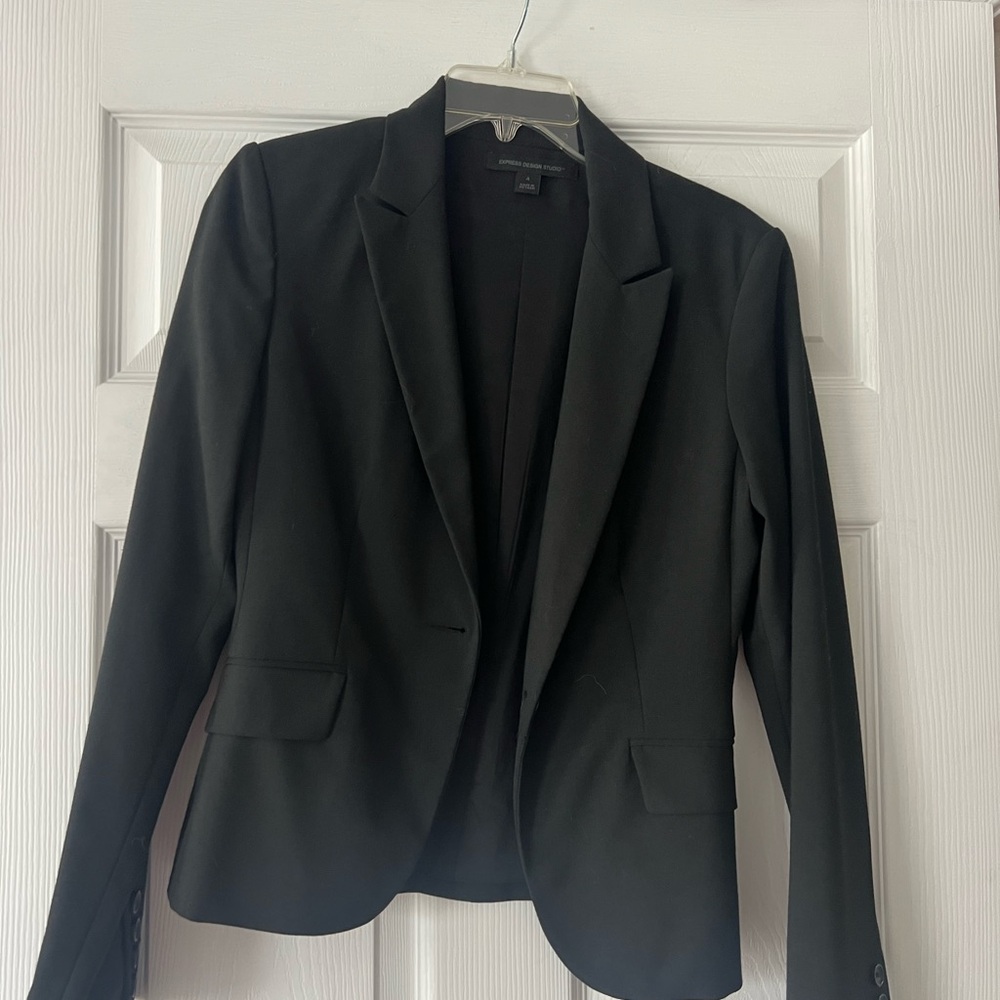 Express Black Blazer Elegant Suit Jacket